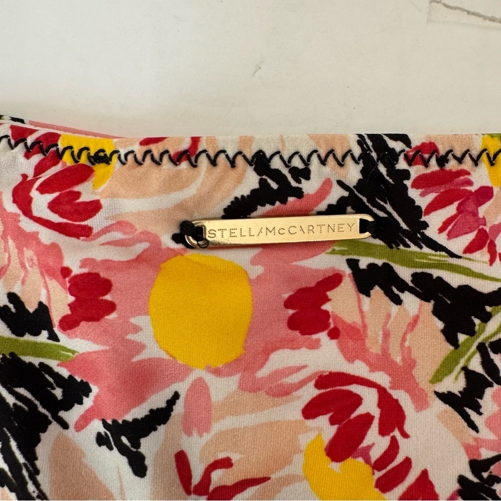NWT STELLA MCCARTNEY Watercolor Pink Floral Bikini Bottom With Side Ties XS - Picture 16 of 16